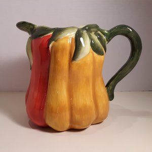 Large Colorful Jay Imports Pepper Pitcher EUC!